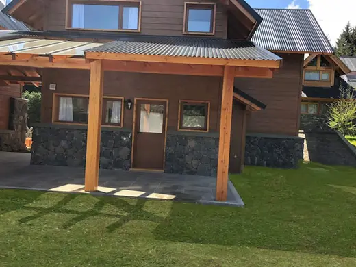 Covered veranda of a cabin